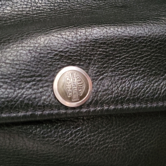 Harley-Davidson Men's Genuine Leather Vest, Snap Closure, Size Xxl - Picture 4 of 11